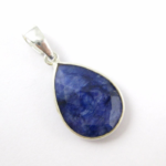 Blue Sapphire Gemstone Teardrop Pendant