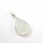 Bezel Moonstone Gemstone Pear Pendant