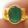 Men's Natural Emerald Gemstone Ring