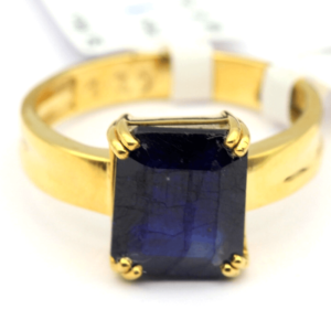 Natural Blue Sapphire Men's Gemstone Ring