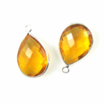 Pear Citrine Gemstone Bezel Pendant