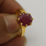 Natural Ruby Gemstone Journey Style Men's Ring