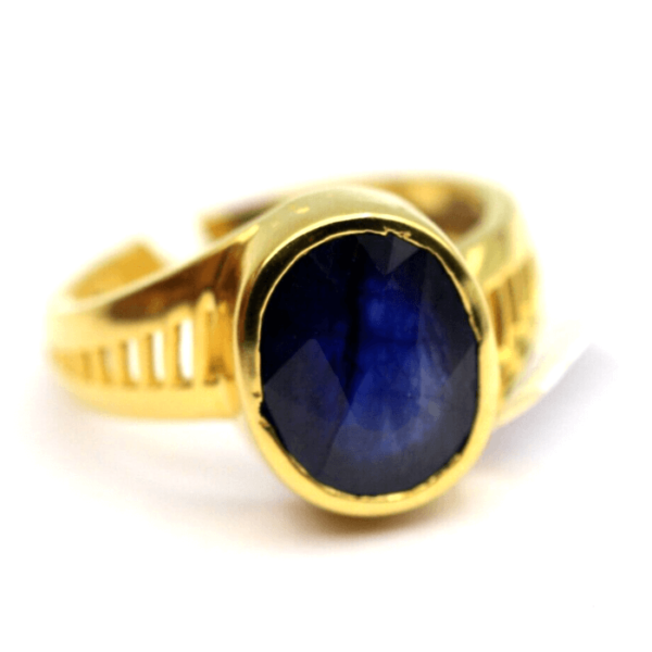 Natural Blue Sapphire Solitaire Gemstone Ring