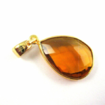 Beautiful Pendent With Citrine Loose Gemstone
