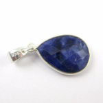 Blue Sapphire Gemstone Teardrop Pendant