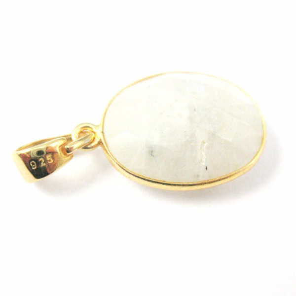 Moonstone Bezel Gemstone Oval Pendant