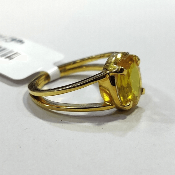 Natural Yellow Sapphire Men's Gemstone Ring