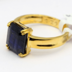 Natural Blue Sapphire Men's Gemstone Ring