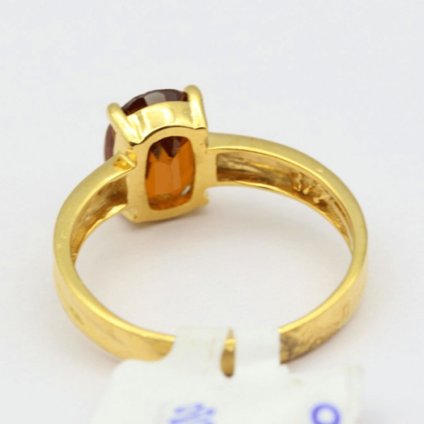 Natural Garnet Gemstone (Gomed) Men's Ring