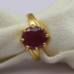 Natural Ruby Gemstone Journey Style Men's Ring