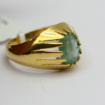 Emerald Cut Green Emerald Women's Gemstone Ring