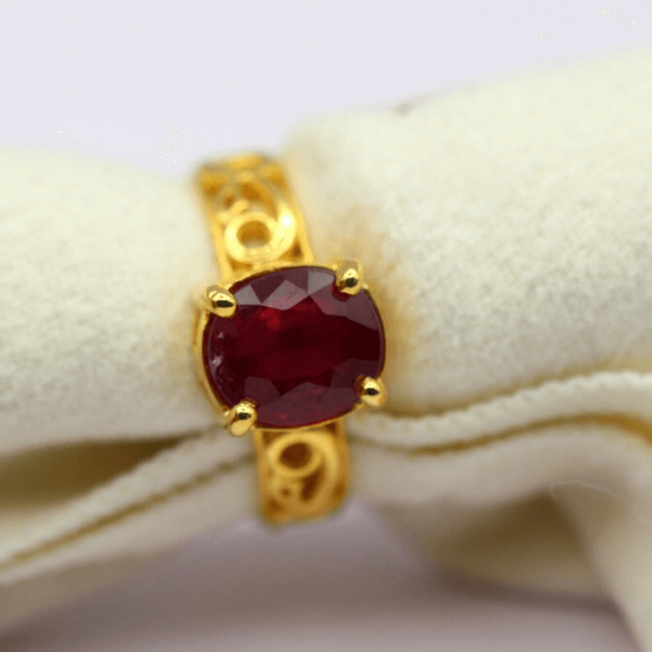 Natural Ruby Gemstone Women's Ring