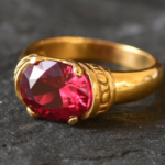 Lab Grown Ruby Anniversary Bridal Gemstone Ring