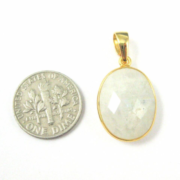 Moonstone Bezel Gemstone Oval Pendant