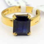 Natural Blue Sapphire Men's Gemstone Ring