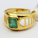 100% Natural Emerald Men's Wear Gemstone Ring