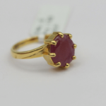 Natural Ruby Gemstone Journey Style Men's Ring