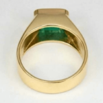 Natural Green Emerald Gemstone Handmade Men's Ring