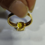 Men's Round Yellow Sapphire Gemstone Ring