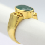 Men's Natural Emerald Gemstone Ring