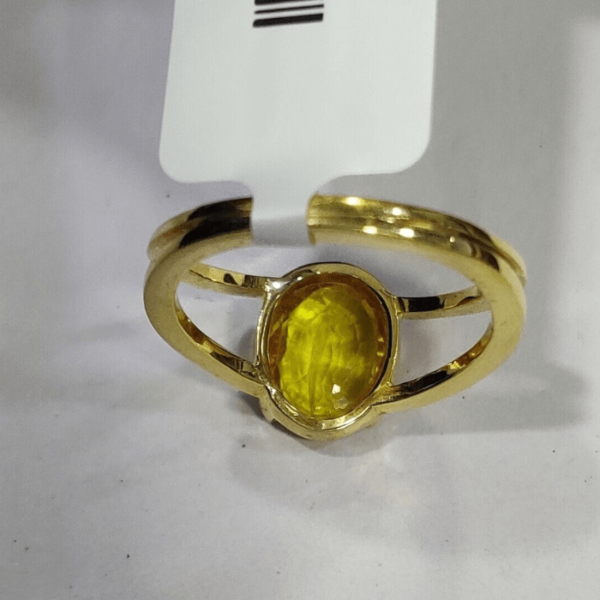 Natural Yellow Sapphire Men's Gemstone Ring