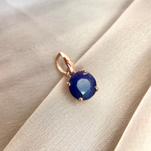 Natural Blue Sapphire Charm Pendant