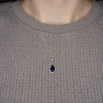 Blue Sapphire Charm Pendant