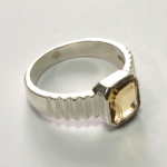 Natural Citrine Gemstone Men's Ring