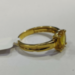 Men's Round Yellow Sapphire Gemstone Ring