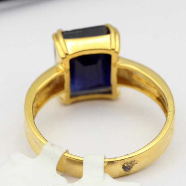 Natural Blue Sapphire Men's Gemstone Ring