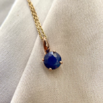 Natural Blue Sapphire Charm Pendant