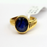 Natural Blue Sapphire Solitaire Gemstone Ring