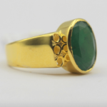 Men's Natural Emerald Gemstone Ring