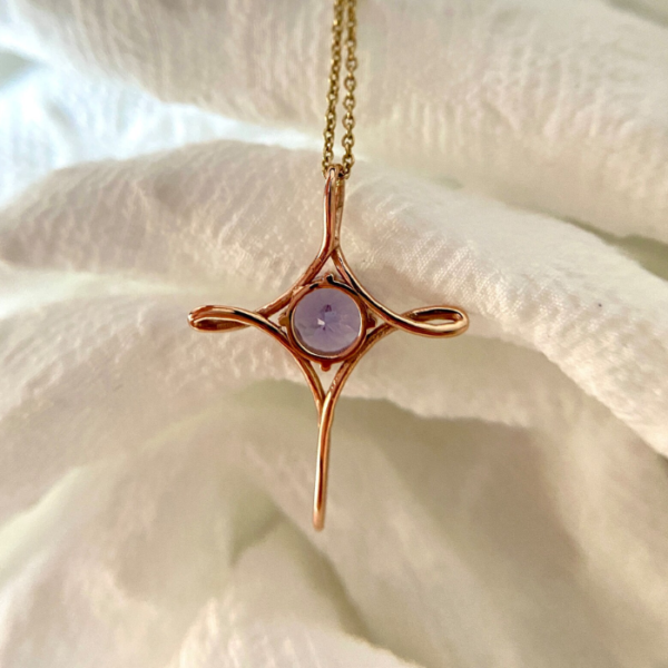 Amethyst Cross Pendant For Women