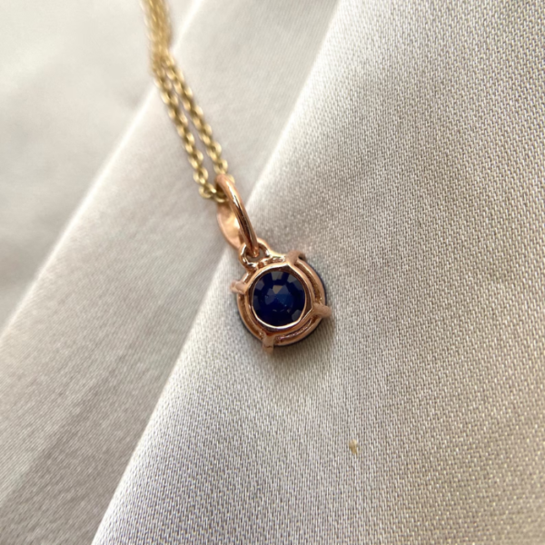 Natural Blue Sapphire Charm Pendant