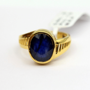 Men's Natural Blue Sapphire Gemstone Ring