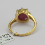 Natural Ruby Gemstone Journey Style Men's Ring