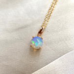 Natural Ethiopian Opal Cabochon Charm Pendant