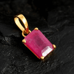 Natural Red Ruby Emerald Gemstone Pendant
