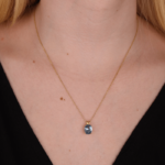 Blue Topaz Stone Pendant For Women