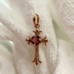 Pink Tourmaline Cross Pendant