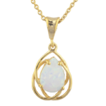 Natural Opal Teardrop Pendant