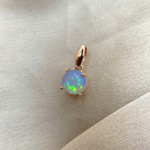 Natural Ethiopian Opal Cabochon Charm Pendant