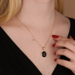 Black Onyx Stone Pendant For Women