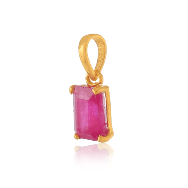 Natural Red Ruby Emerald Gemstone Pendant