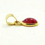 Natural Ruby Red Oval Gemstone Pendant