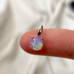 Natural Ethiopian Opal Cabochon Charm Pendant