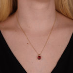 Oval Red Ruby Pendant