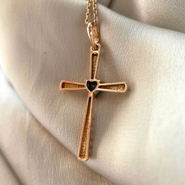 Blue Topaz Cross Pendant