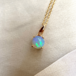 Natural Ethiopian Opal Cabochon Charm Pendant